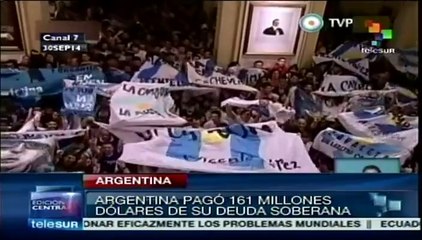 Gob. de Argentina depósito 161 millones para el pago de intereses