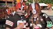 Browns fans ditch kids to tailgate Cleveland vs Baltimore game.