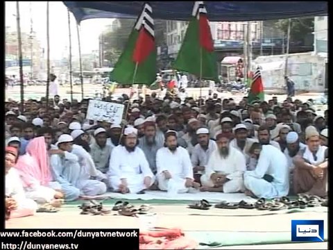 Dunya news-ASWJ protest disrupts traffic in Karachi