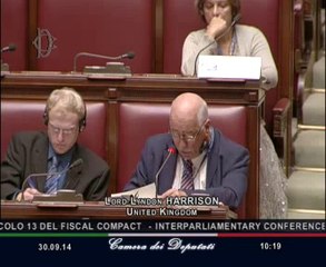 Roma - Conferenza interparlamentare su Fiscal Compact - inglese (30.09.14)