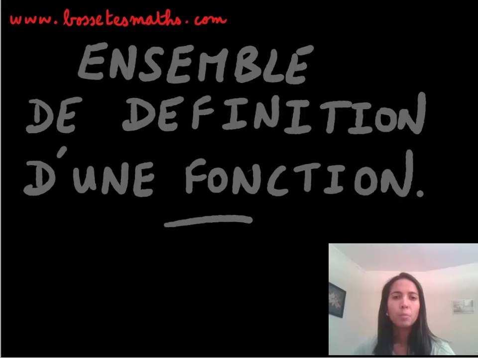 Ensemble de définition d'une fonction