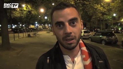 Football / Les supporters parisiens heureux de la victoire face au FC Barcelone - 30/09