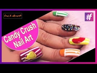 Candy Crush Saga Nail Art | Colorful Nails Tutorial