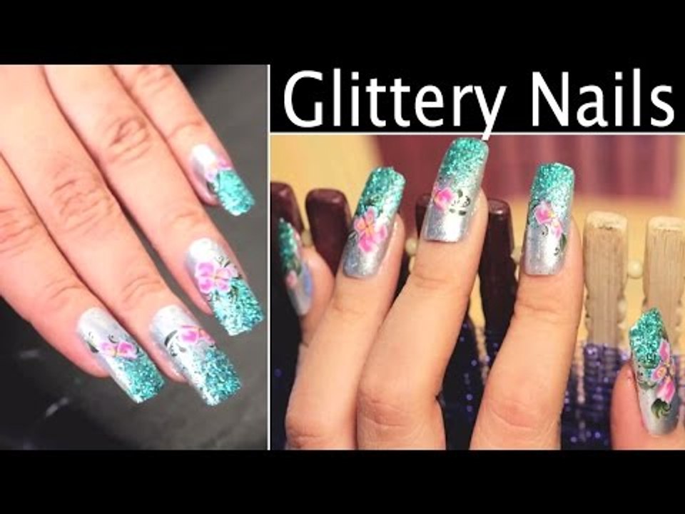 Glow with Glittery Nails | Tutorial on Glitter Nail Art