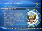 EE.UU. reconoce interés de Argentina por pagar a Fondos buitre
