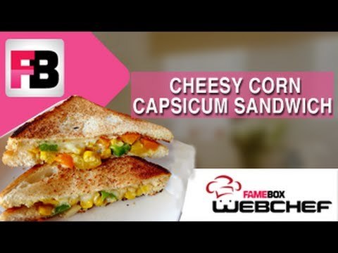 Breakfast Recipes | Cheesy Corn Capsicum Sandwich by Sangeeta Suri