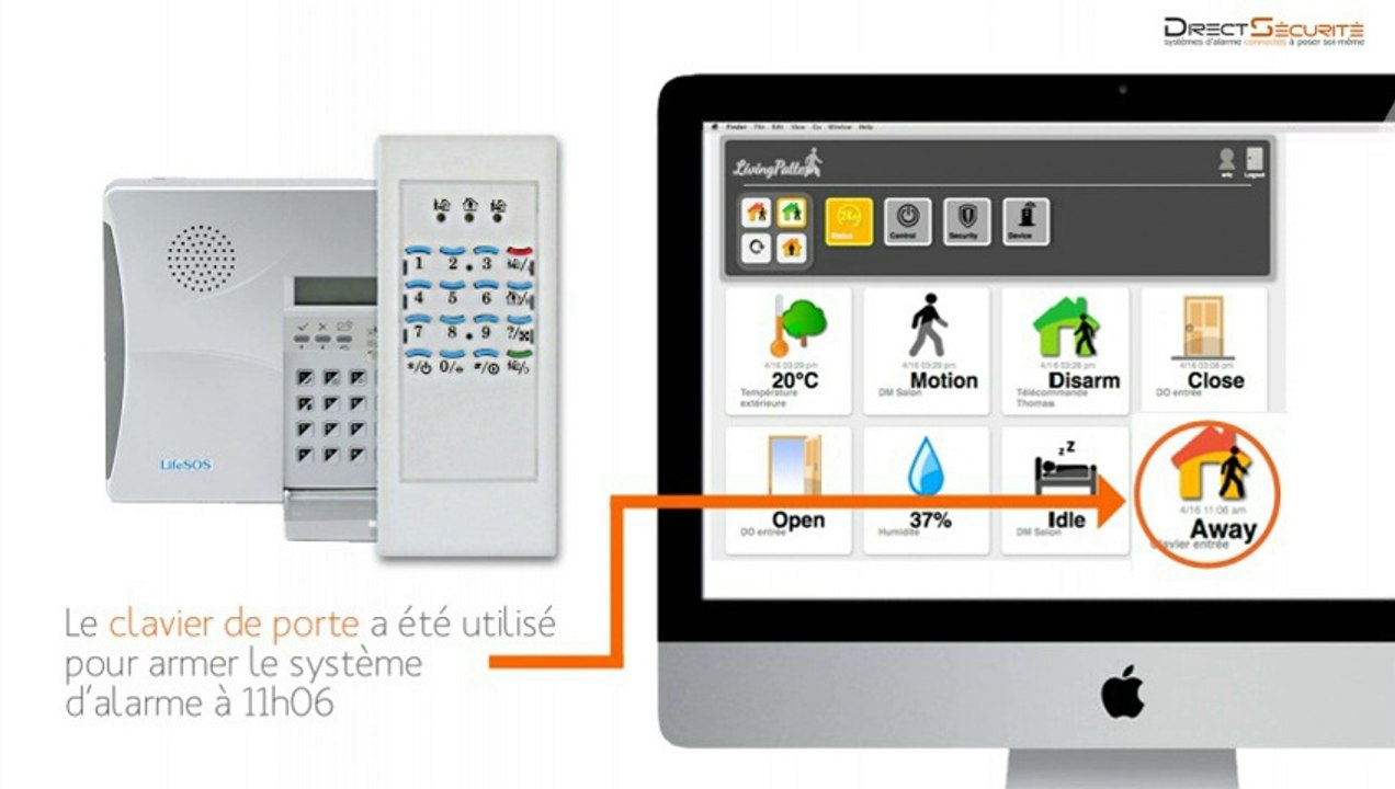 alarme ip maison : démonstration de l'application smartphone LivingPattern