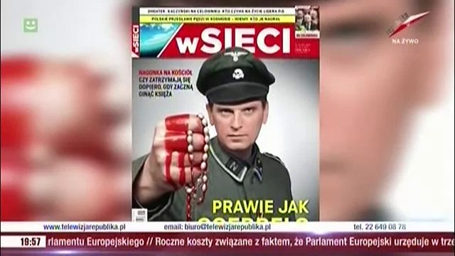Tomasz Lis w mundurze SS na okładce wSieci (13.10.2013)