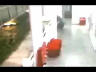 Ghost Filmed Floating through an Airport