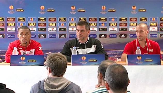 EAG-PAOK: la conférence de presse d'avant match de J.Gourvennec, L.Mathis et S.Marveaux