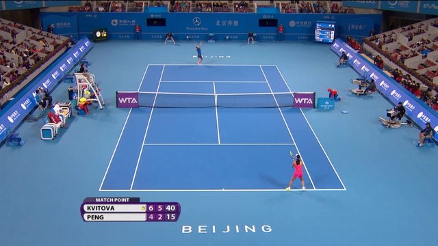 WTA Beijing: Kvitova bt Peng (6-4 6-2)