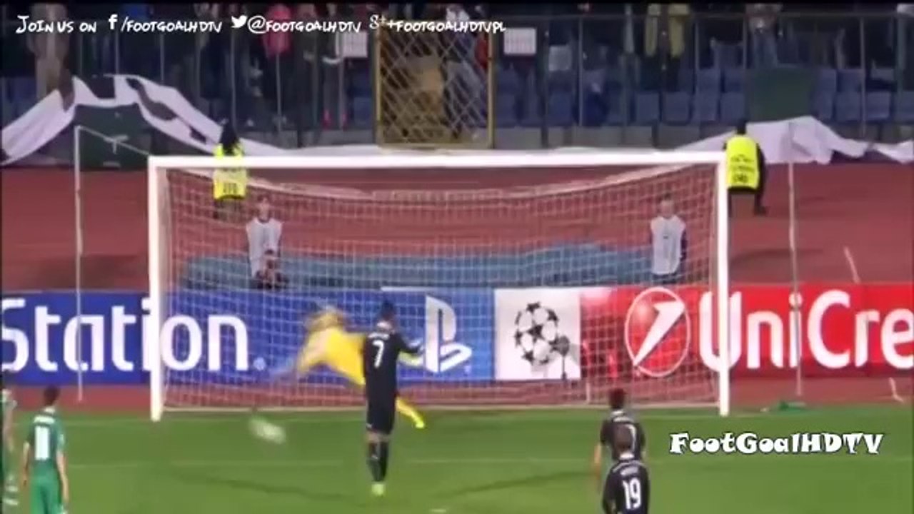 Cristiano Ronaldo Goal PFC Ludogorets Razgrad vs Real Madrid 1-1 ~ 01-10-2014 [Champions League].