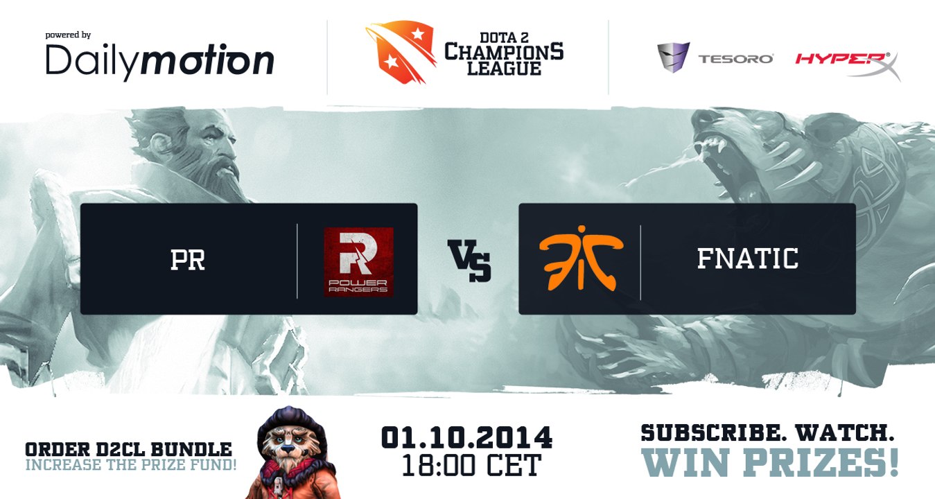Fnatic vs Power Rangers Game 1 - Dota 2 Champions League @TobiWanDOTA