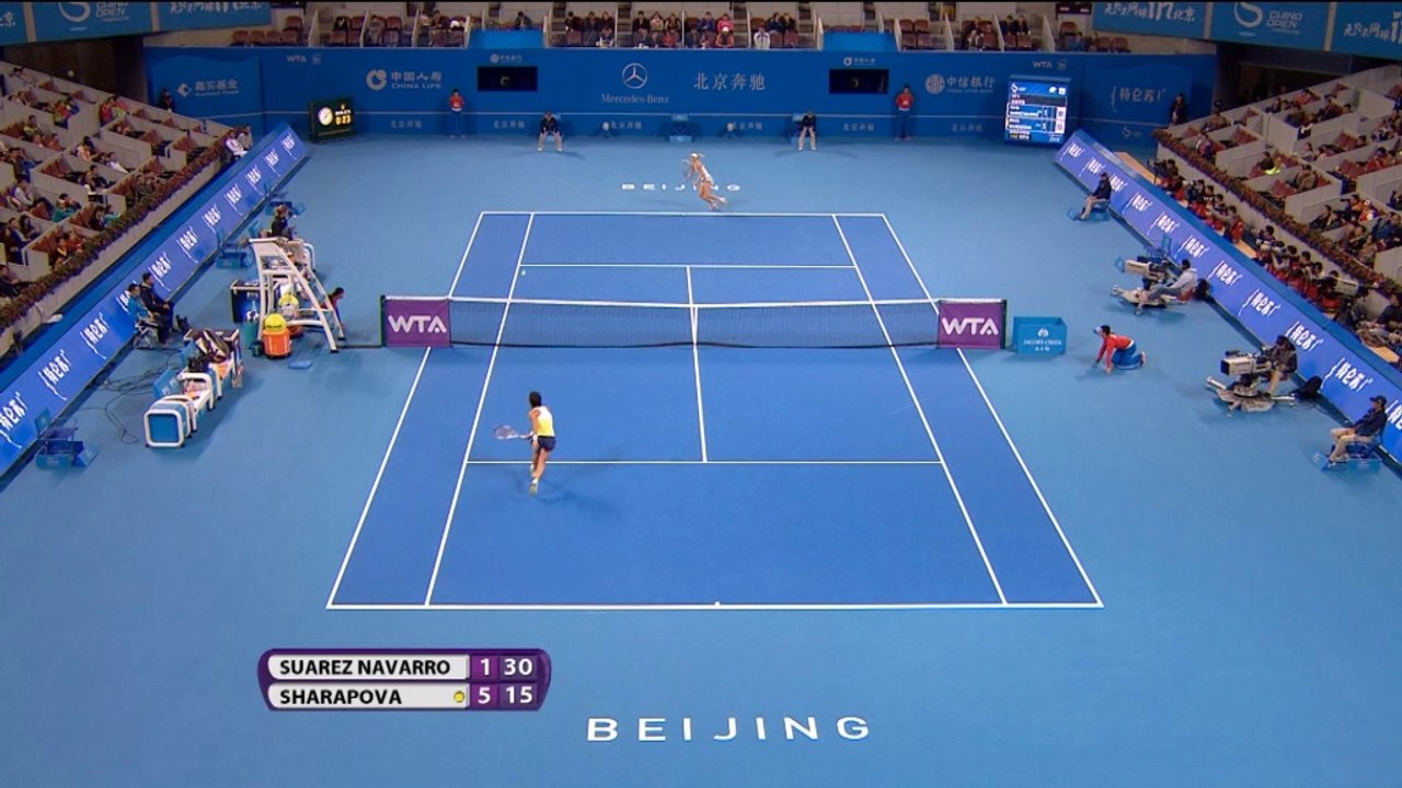 WTA Beijing: Sharapova bt. Suarez Navarro (6-1 7-6)