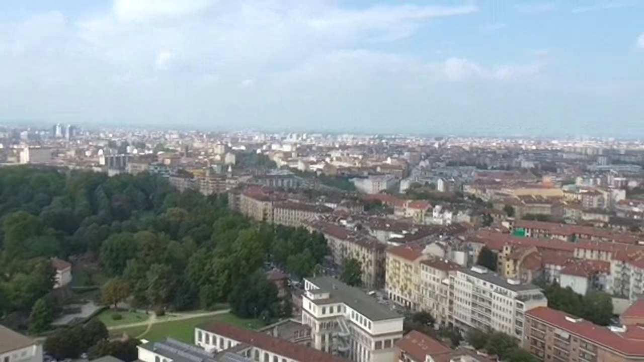 La ville de Turin vue depuis le haut de La Mole Antonelliana