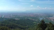 La ville de Turin vue depuis la basilique du Superga à Turin