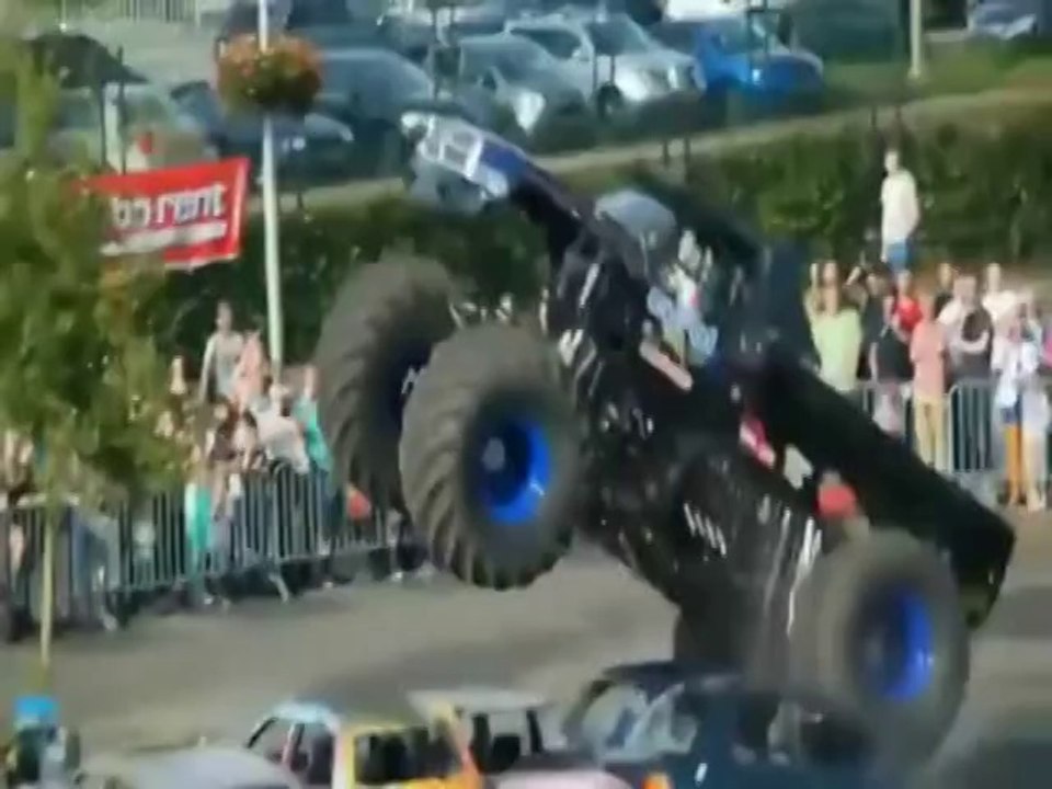 Monster truck runs into crowd