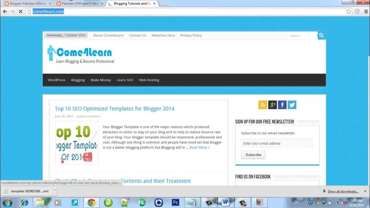 Blogger New Interface Training 2014 Part 9