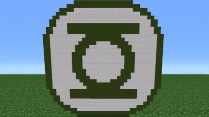 Minecraft Tutorial: How To Make The Green Lantern Logo