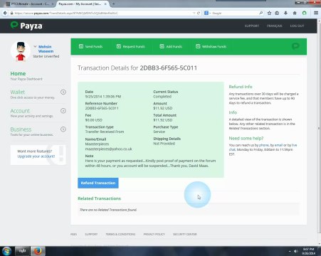 PTC Ultimate Payment proof $11.9 received via payza