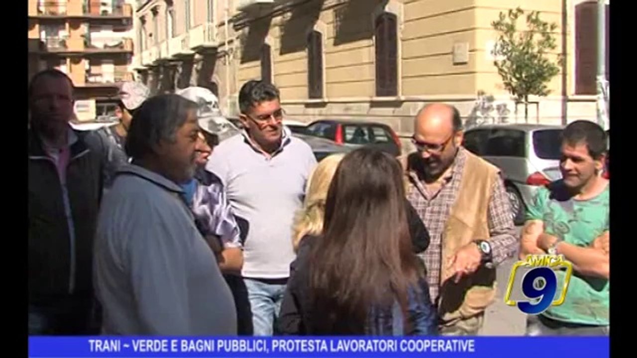 TRANI | Verde e bagni pubblici, protesta lavoratori cooperative