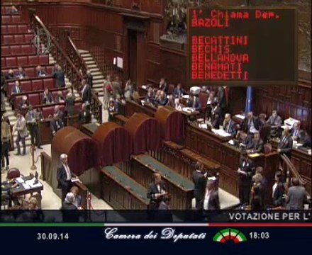Roma - Elezione due giudici della Corte Costituzionale - votazione (30.09.14)