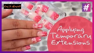 Application of Temporary Extensions on Nails | How To Use Fake Nails