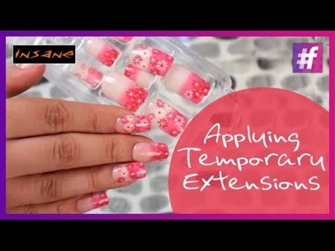 Application of Temporary Extensions on Nails | How To Use Fake Nails