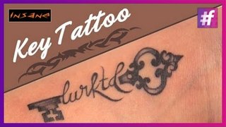 How To Make A Key Tattoo | Permanent Tattoo Tutorial