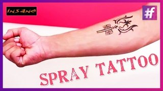 How to make a Temporary Tattoo with an Air Brush Gun | Trishul Spray Tattoo