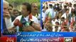 PTI Chief Imran Khan talking to media before his departure for Mianwali Jalsa,