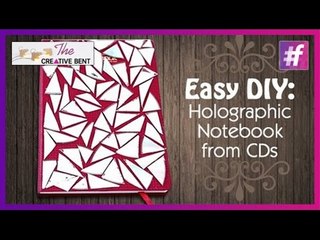 Easy DIY: Customized Holographic Notebook from CDs