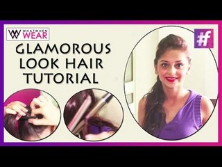 Glamourous Updo | Curls With Ponytail | Hair Tutorial
