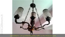 REGGIO CALABRIA,    LAMPADARI IN BRONZO MASSICCIO ANNI 50  EURO 600