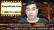 Tonys Picks TV Sports Handicapping TV Show Free College Football Picks Previews Odds 10-1-2014