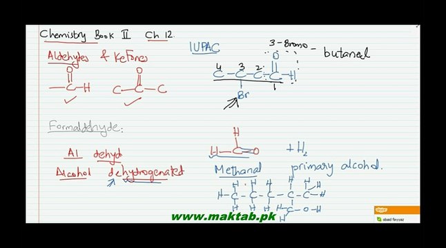 FSc Chemistry Book2, CH 12, LEC 3: Preparation of Formaldehyde