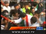 Difficulties which Imran Khan & Shah Mehmood Qureshi faced today in Mianwali Jalsa