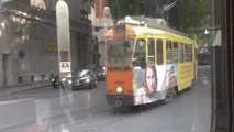 Voyage à l'intérieur d'une rame Tramway Série 2800 entre les stations Rondo Della Forca et Porta Susa sur la ligne 13/ du tramway de Turin