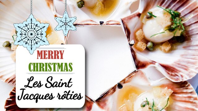 Les noix de Saint-Jacques rôties - Recette Noël