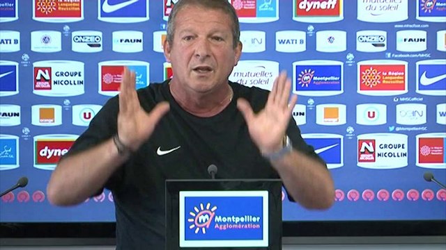 Rolland Courbis avant OGN vs MHSC (9ème journée L1)