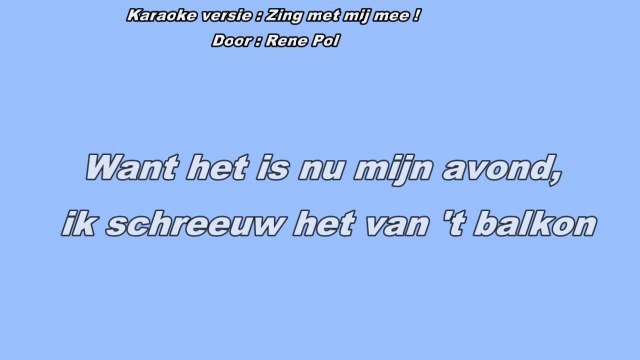 Gerard Joling - Zing met mij mee (Instrumentaal & karaoke Versie)