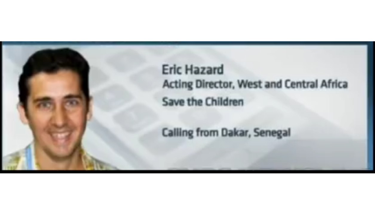 Eric Hazard du bureau de Save the Children en Afrique de l’Ouest