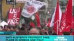 Anti-austerity protests held in Europe