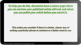 Article Writing - How To Avoid Rejection By Article Directories
