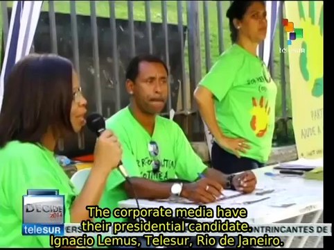 Activists denounce that the Brazilian Big Media support Marina Silva