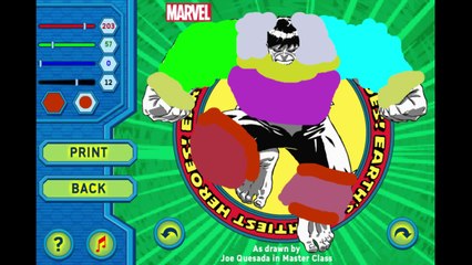 Marvel - Draw Your Hero Let's Play / PlayThrough / WalkThrough Part  - Drawing My Own Version Of The Hulk SuperHero
