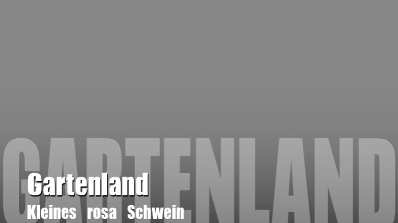 Gartenland - Kleines rosa Schwein