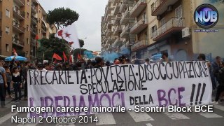 #BlockBCE Napoli - Fumogeni Carcere Minorile