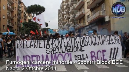 #BlockBCE Napoli - Fumogeni Carcere Minorile