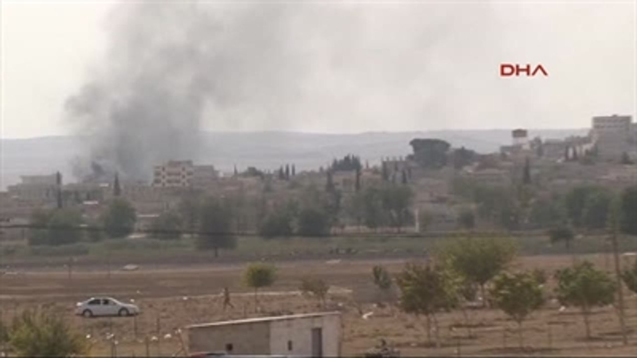 Suruç-5 Kobani'de Çatışmalar Sürüyor, Yoğun Dumanlar Yükseliyor